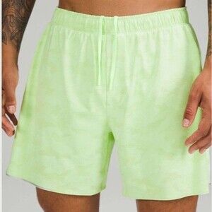 Lululemon Size S Surge Shorts Lined 6" Neon Green